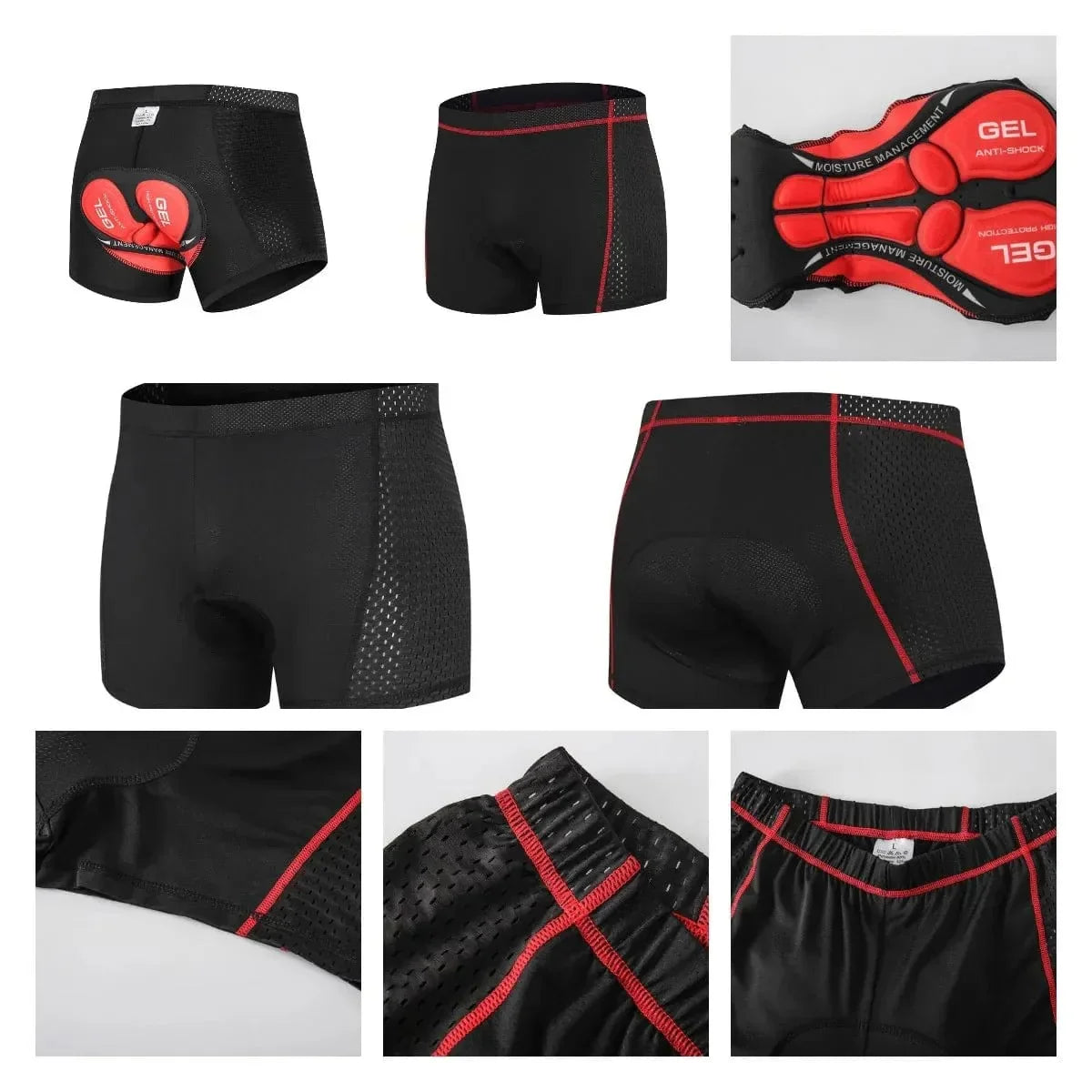 Padded Motorcycle Riding Shorts with 3D Gel Cushioning for Men & Women Bikers | Moisture-Wicking Compression Shorts for Long Rides | Thomler