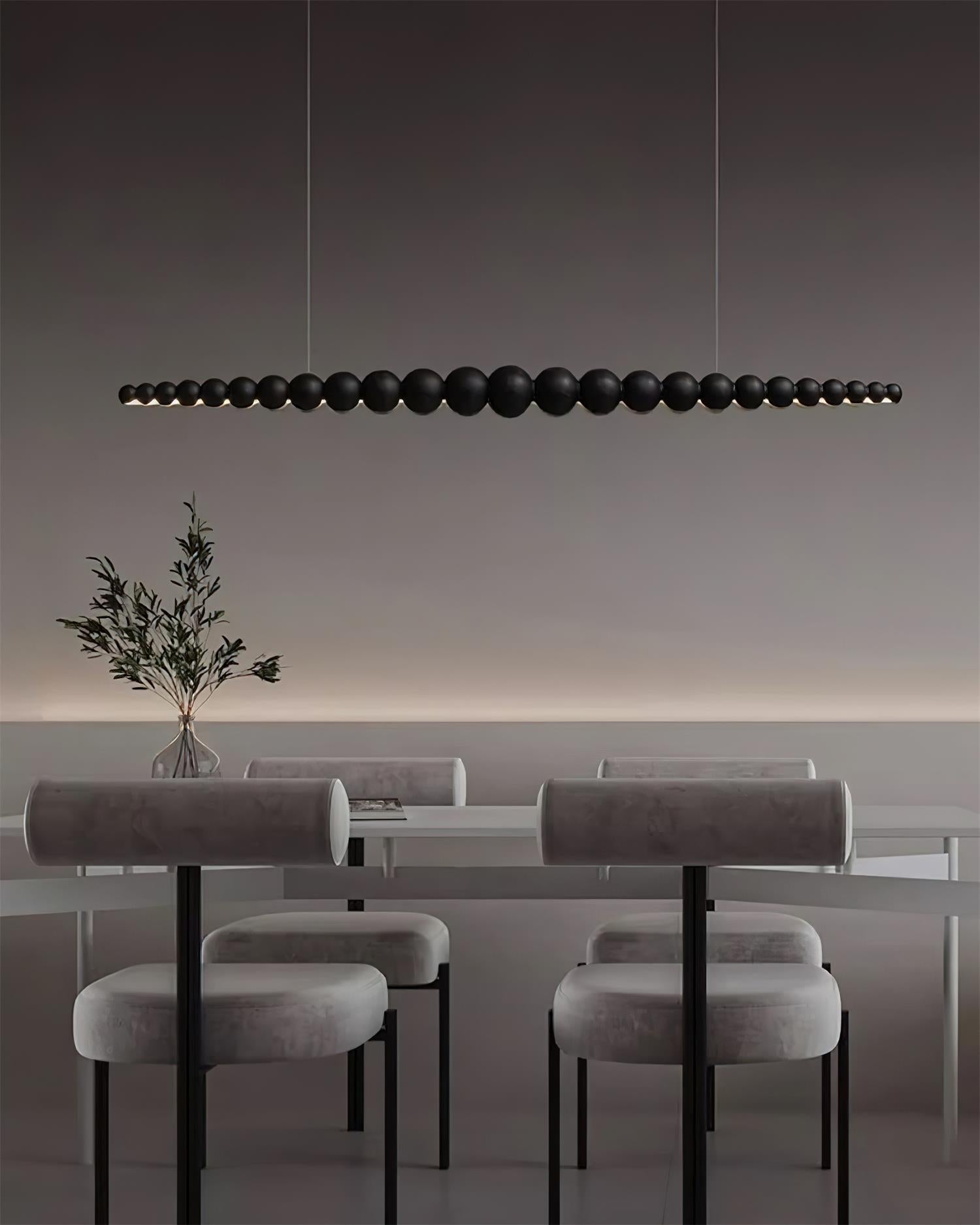 Chandelier Metal Acrylic Linear 46.4 in Warm White Indoor Dining Room Modern Pendant Light | Thomler