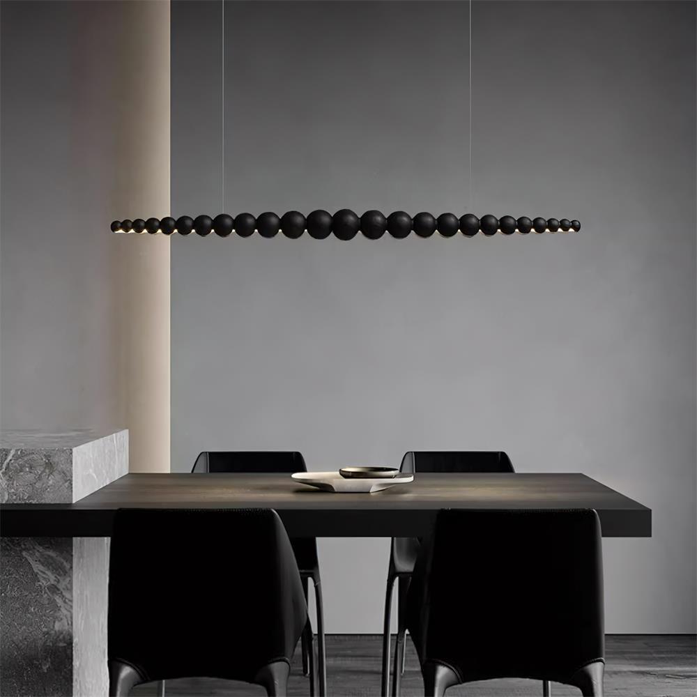 Chandelier Metal Acrylic Linear 46.4 in Warm White Indoor Dining Room Modern Pendant Light | Thomler