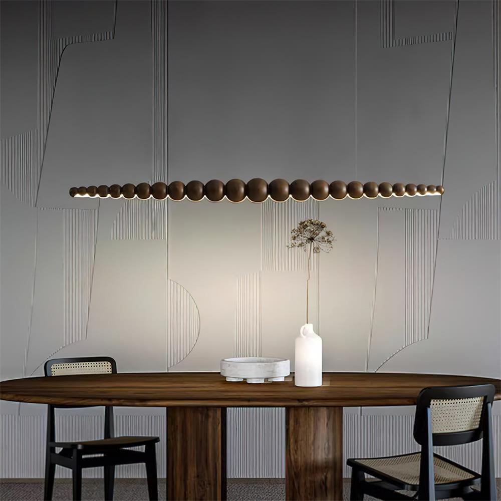 Chandelier Metal Acrylic Linear 46.4 in Warm White Indoor Dining Room Modern Pendant Light | Thomler