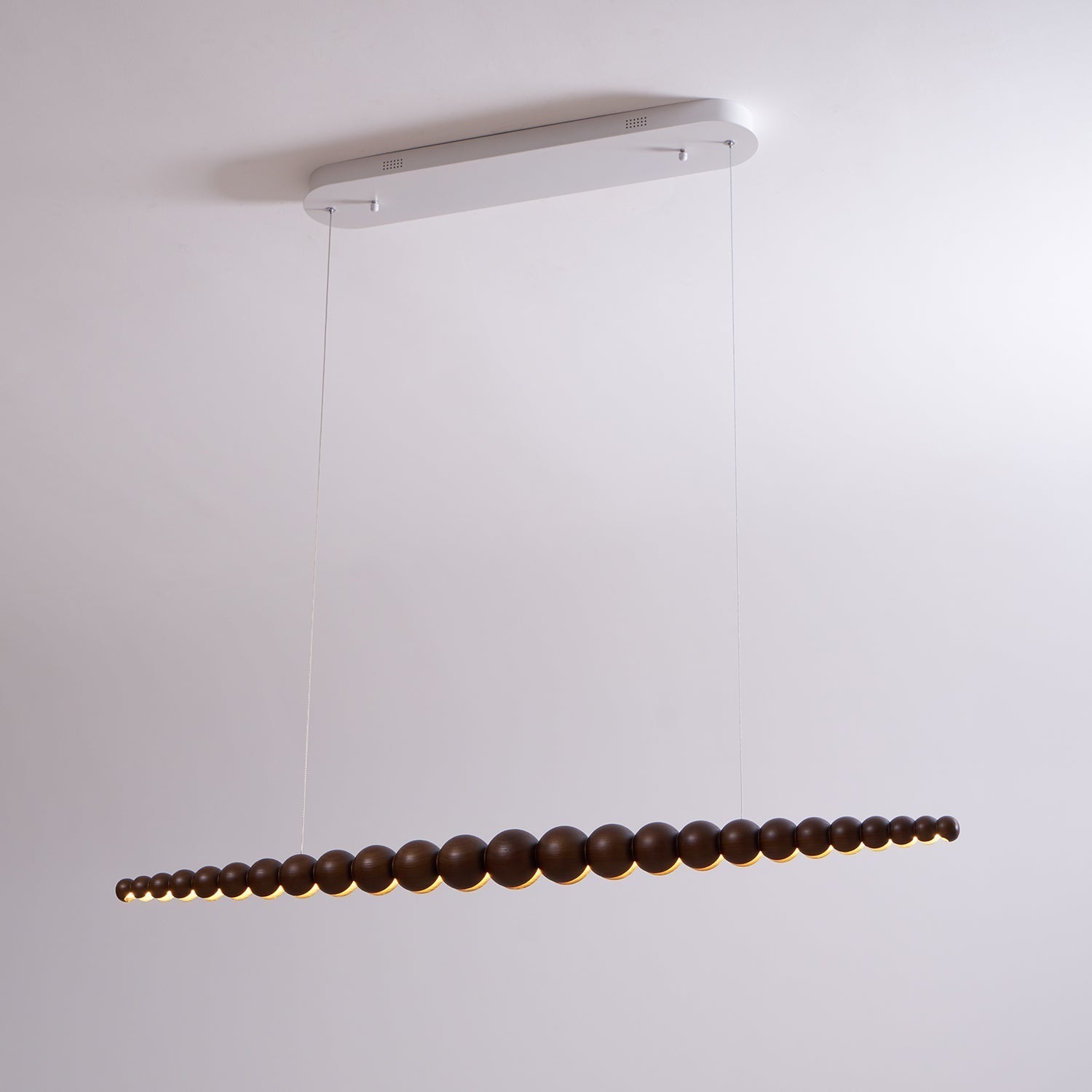 Pendant Light Wood Metal LED Warm White Adjustable Dining Table Kitchen Island Linear Hanging Ceiling Lamp Scandinavian Modern | Thomler