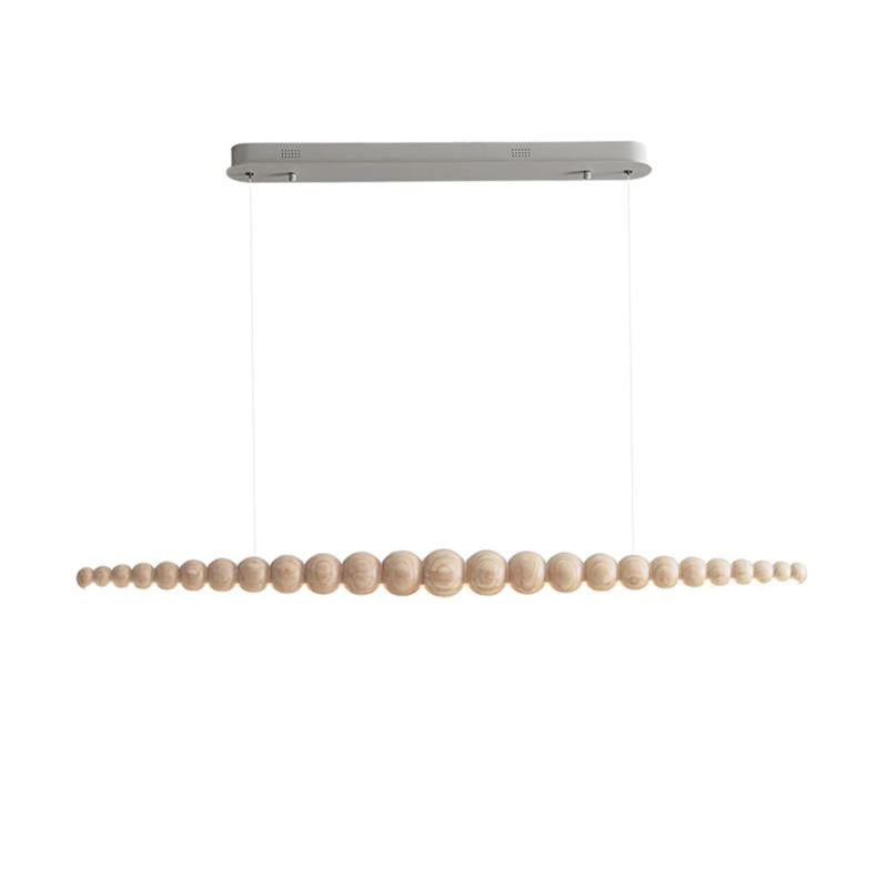 Pendant Light Wood Metal LED Warm White Adjustable Dining Table Kitchen Island Linear Hanging Ceiling Lamp Scandinavian Modern | Thomler