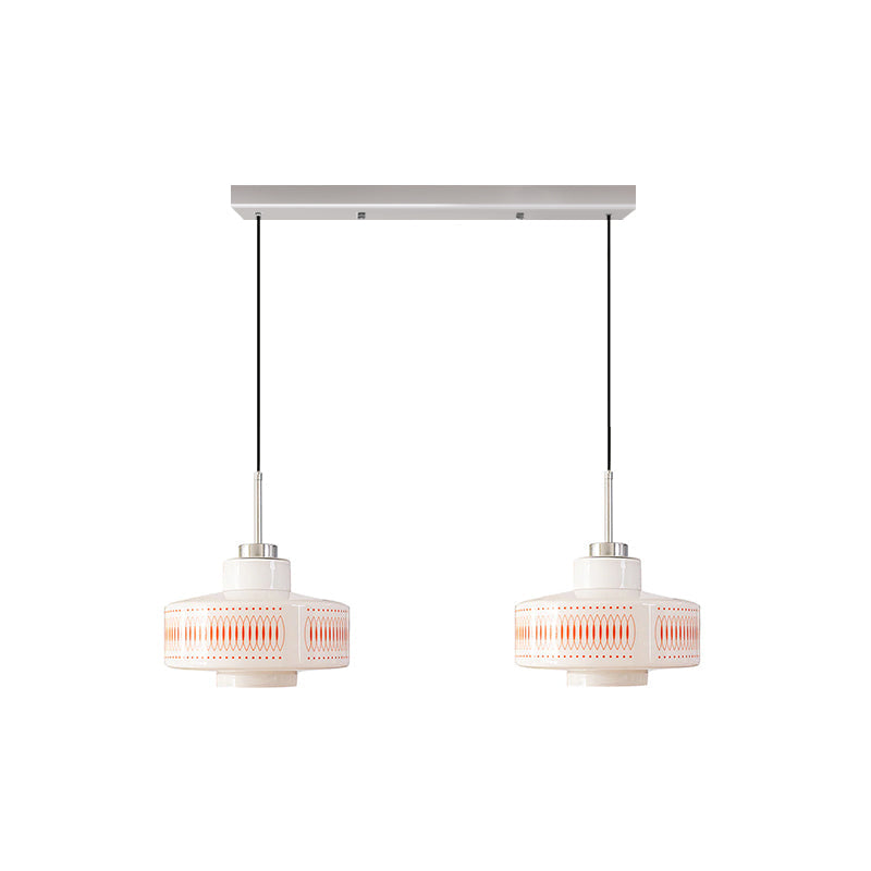 Pendant Light Metal Glass 11 in Geometric Shade Indoor Dining Room Kitchen Hanging Ceiling Lamp Vintage Modern | Thomler