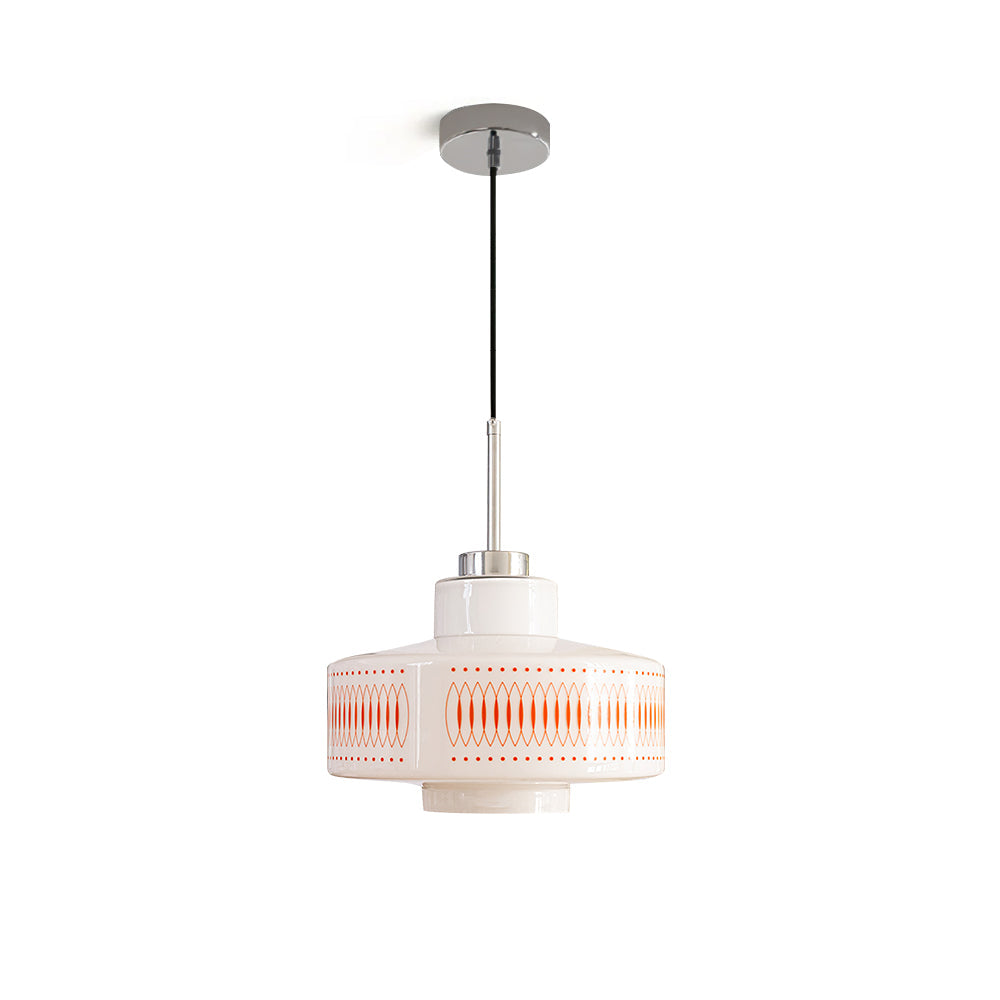 Pendant Light Metal Glass 11 in Geometric Shade Indoor Dining Room Kitchen Hanging Ceiling Lamp Vintage Modern | Thomler