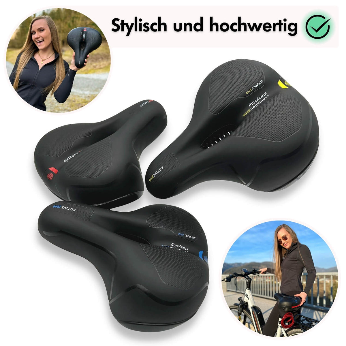 Memory Foam Bike Seat with Pressure Relief & Gel Cushioning for Road, Mountain & Commuter Bicycles – Ergonomic Saddle for Men & Women | Thomler