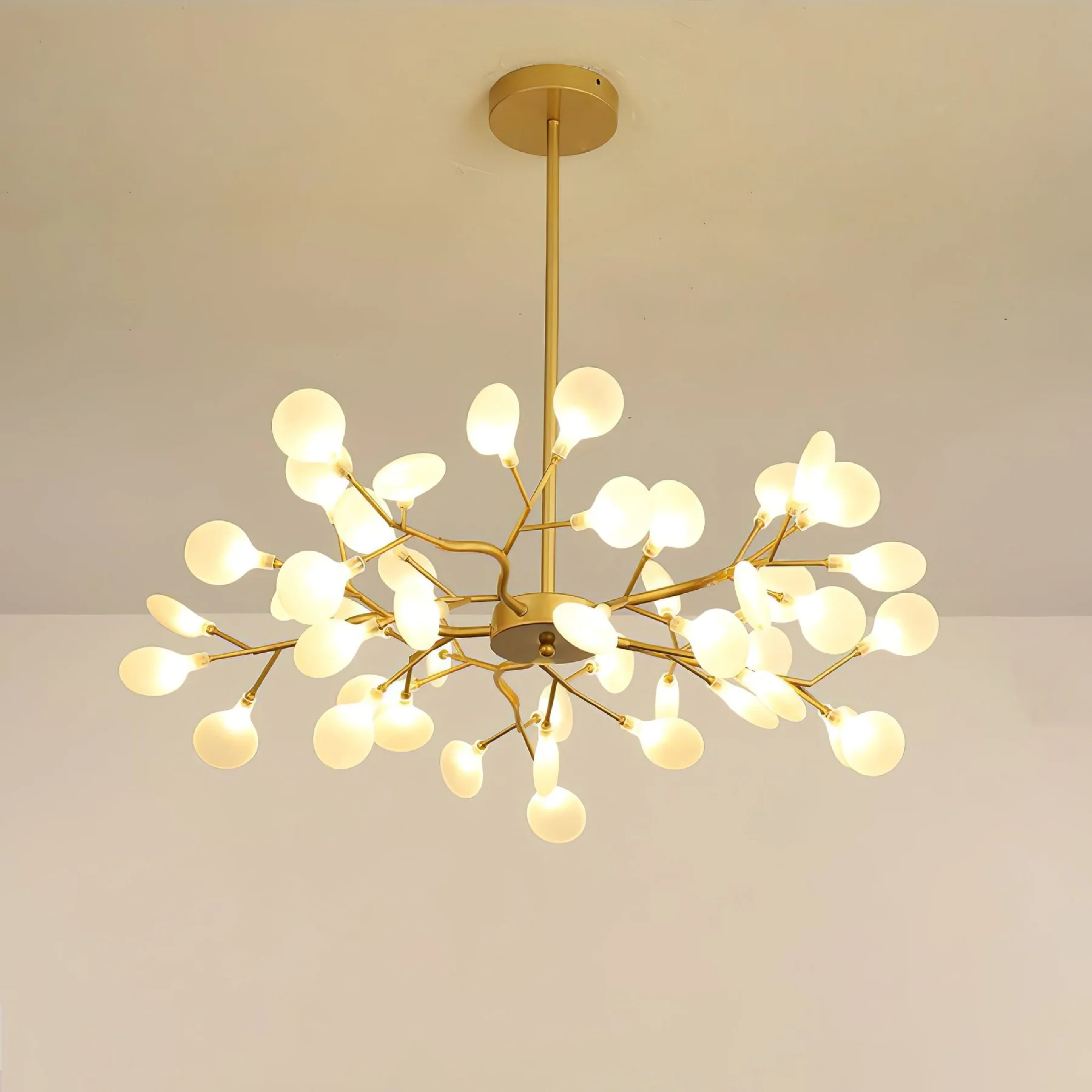 Ceiling Chandelier Metal Acrylic 177.8 cm Black Dining Room Branch LED Pendant Light Modern High Ceiling Fixture | Thomler