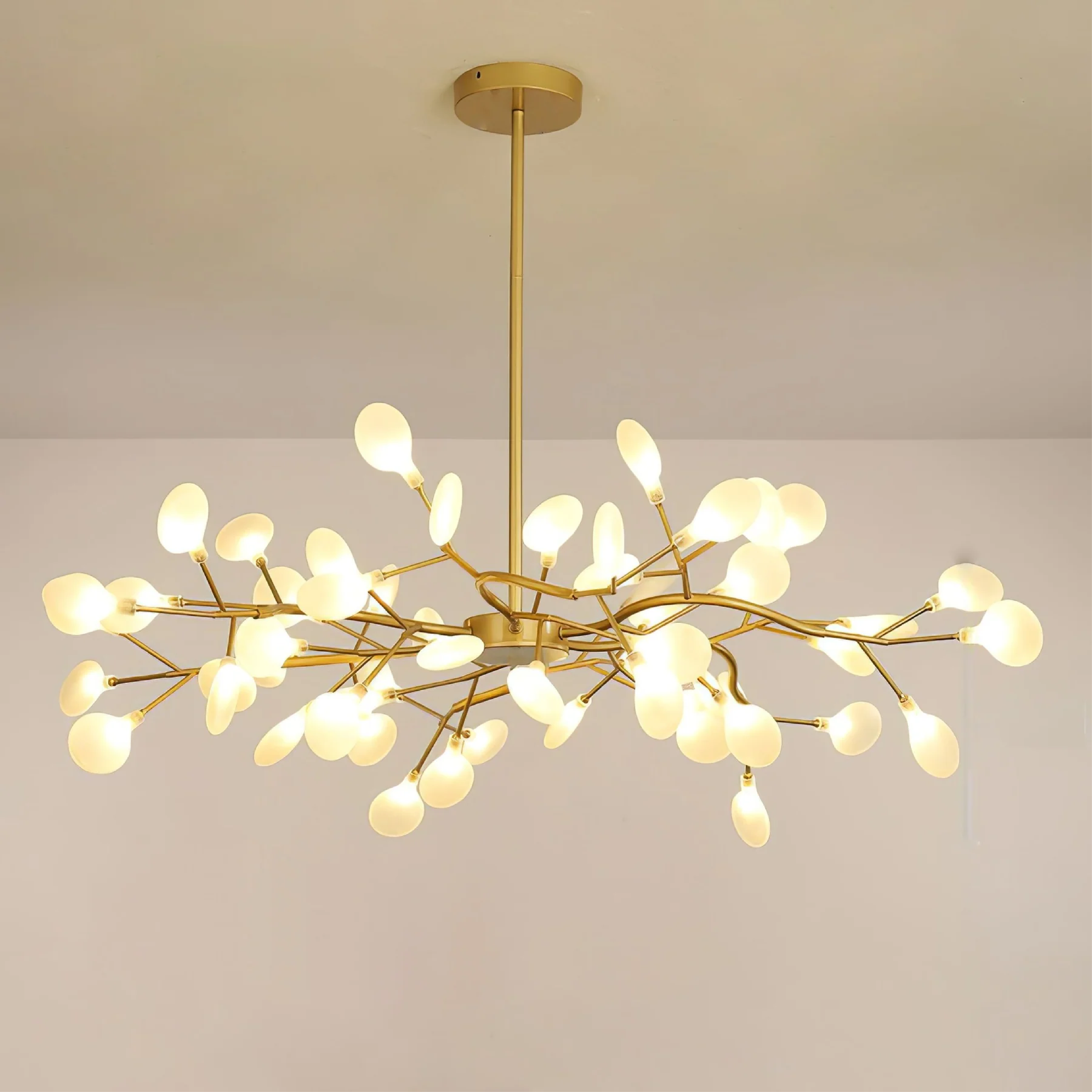 Ceiling Chandelier Metal Acrylic 177.8 cm Black Dining Room Branch LED Pendant Light Modern High Ceiling Fixture | Thomler