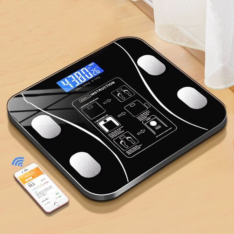 Smart Body Composition Scale with 11 Health Metrics, LED Display & App Sync for Fitness Tracking, Weight Management & Muscle Gain Monitoring | Thomler
