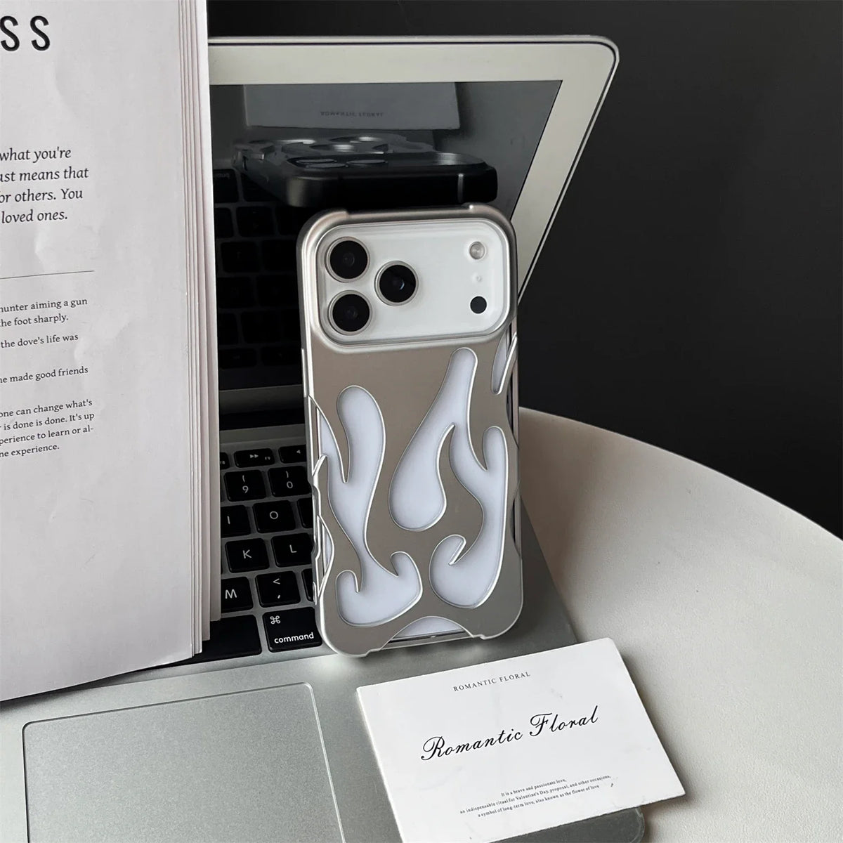 Flame-Patterned Vented iPhone Case with Shock Absorption and Heat Dissipation for iPhone 13, 14, 15, 16, 17, Air, Pro, Pro Max Models | Thomler
