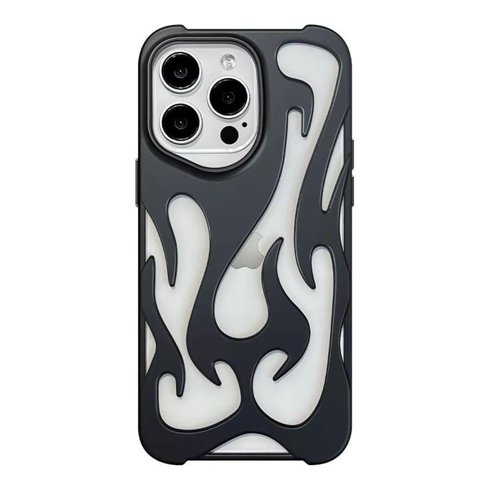 Flame-Patterned Vented iPhone Case with Shock Absorption and Heat Dissipation for iPhone 13, 14, 15, 16, 17, Air, Pro, Pro Max Models | Thomler