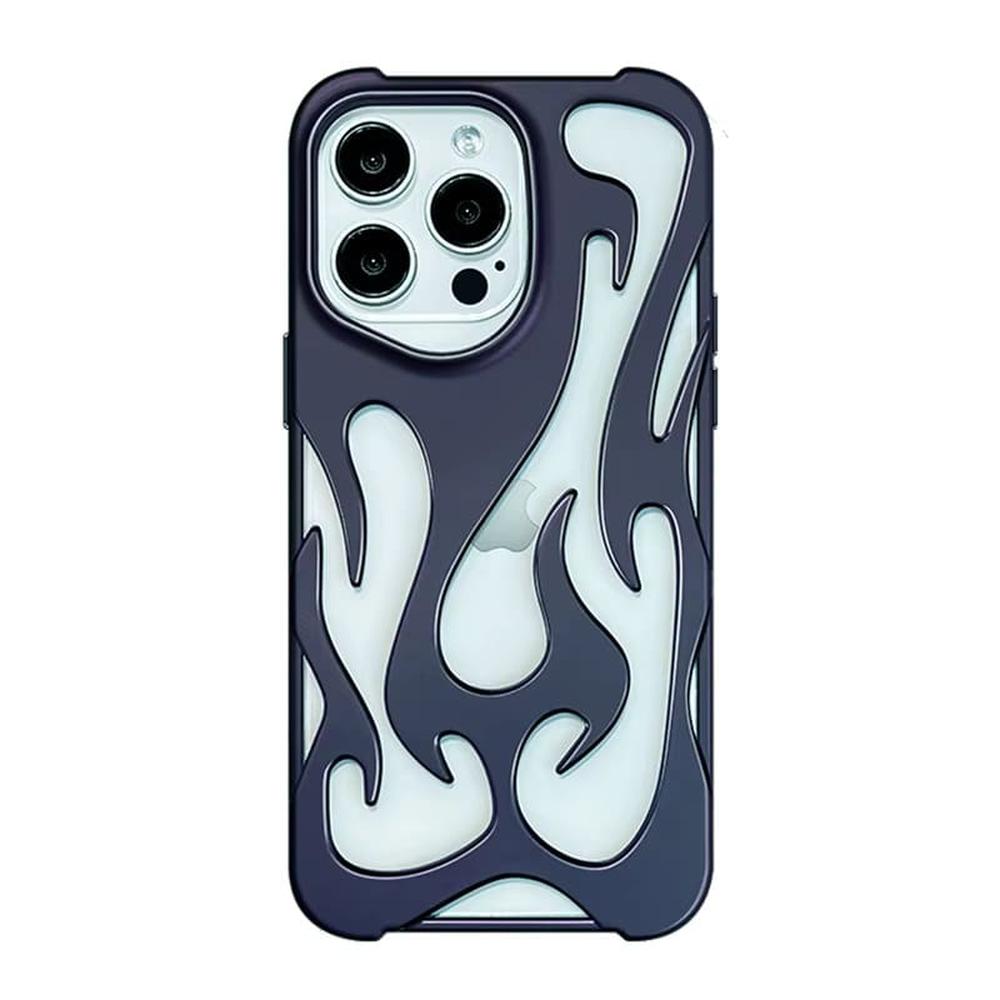 Flame-Patterned Vented iPhone Case with Shock Absorption and Heat Dissipation for iPhone 13, 14, 15, 16, 17, Air, Pro, Pro Max Models | Thomler