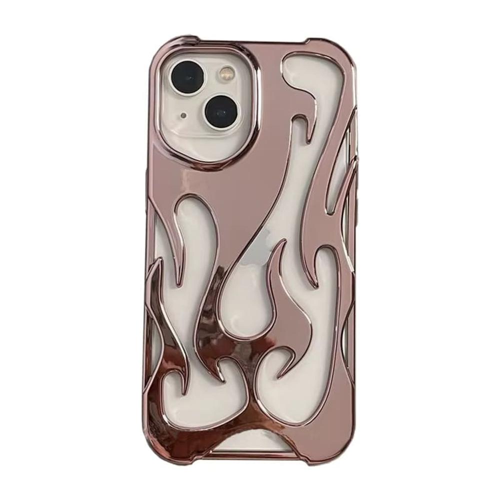 Flame-Patterned Vented iPhone Case with Shock Absorption and Heat Dissipation for iPhone 13, 14, 15, 16, 17, Air, Pro, Pro Max Models | Thomler