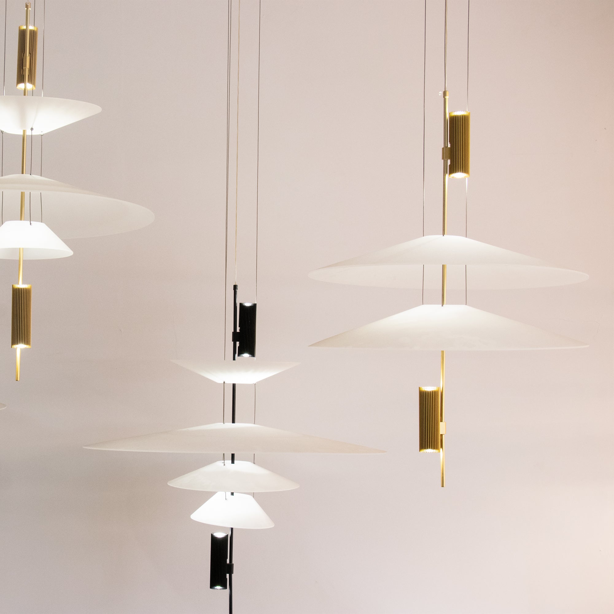 Pendant Light Metal 26 in White LED Ceiling Chandelier Indoor Dining Room Living Area Hanging Lamp | Thomler