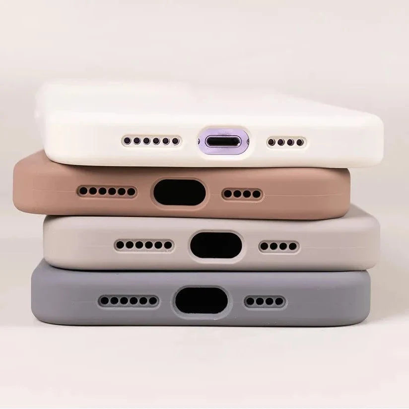 Silicone iPhone Case with Camera & Screen Protection for 14-17, Air, Pro, Max | Thomler