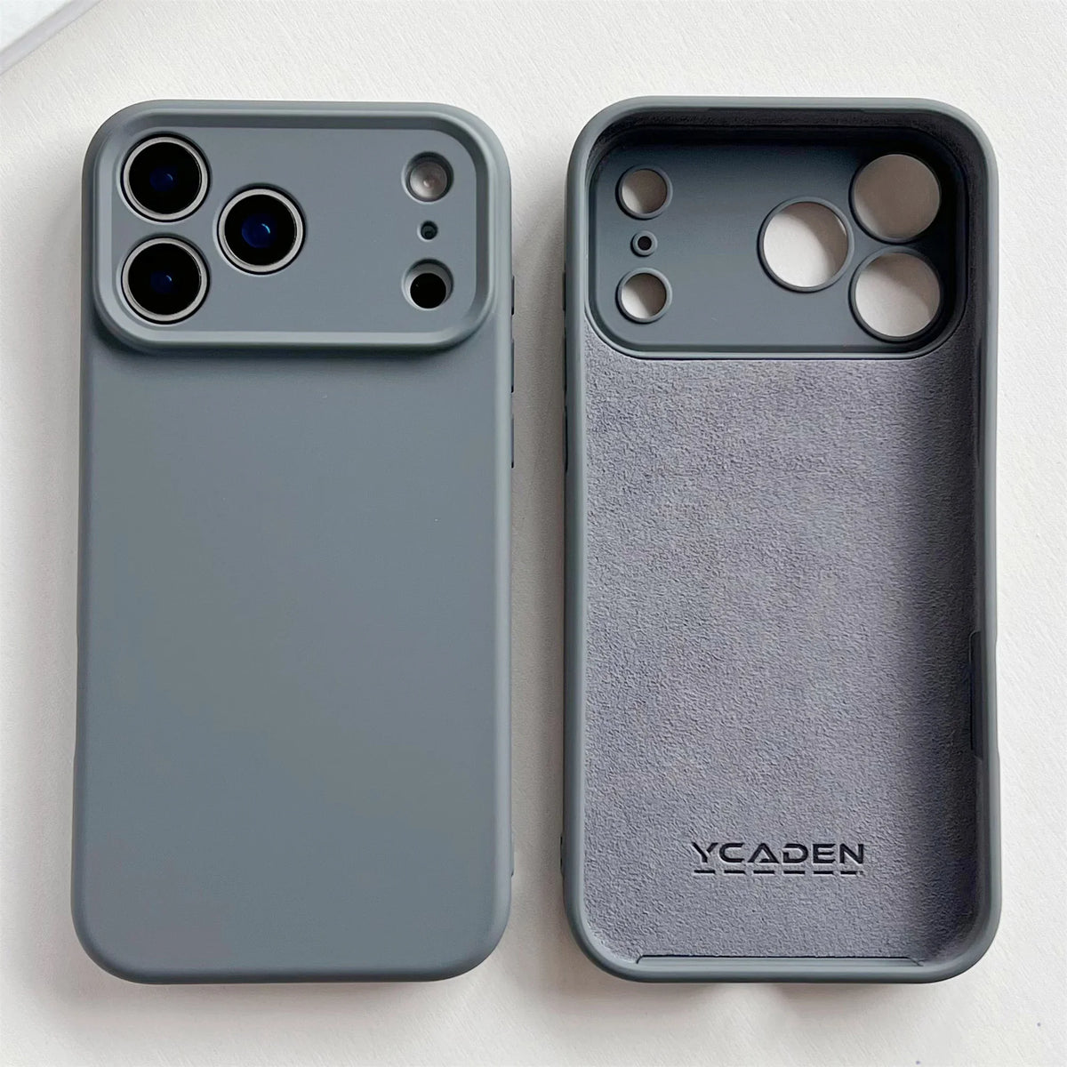 Silicone iPhone Case with Camera & Screen Protection for 14-17, Air, Pro, Max | Thomler