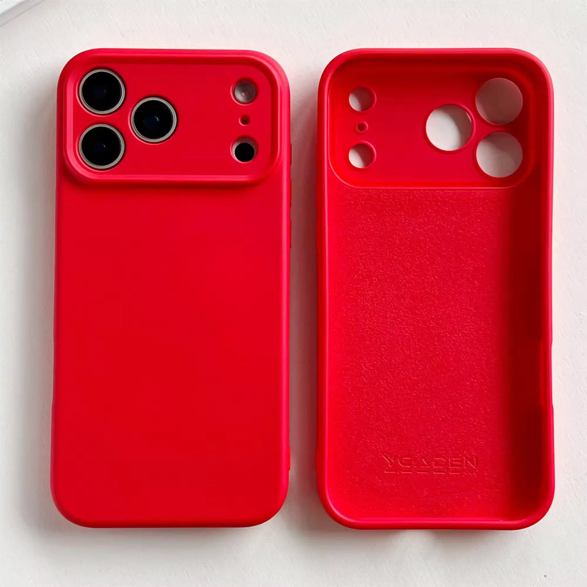Silicone iPhone Case with Camera & Screen Protection for 14-17, Air, Pro, Max | Thomler