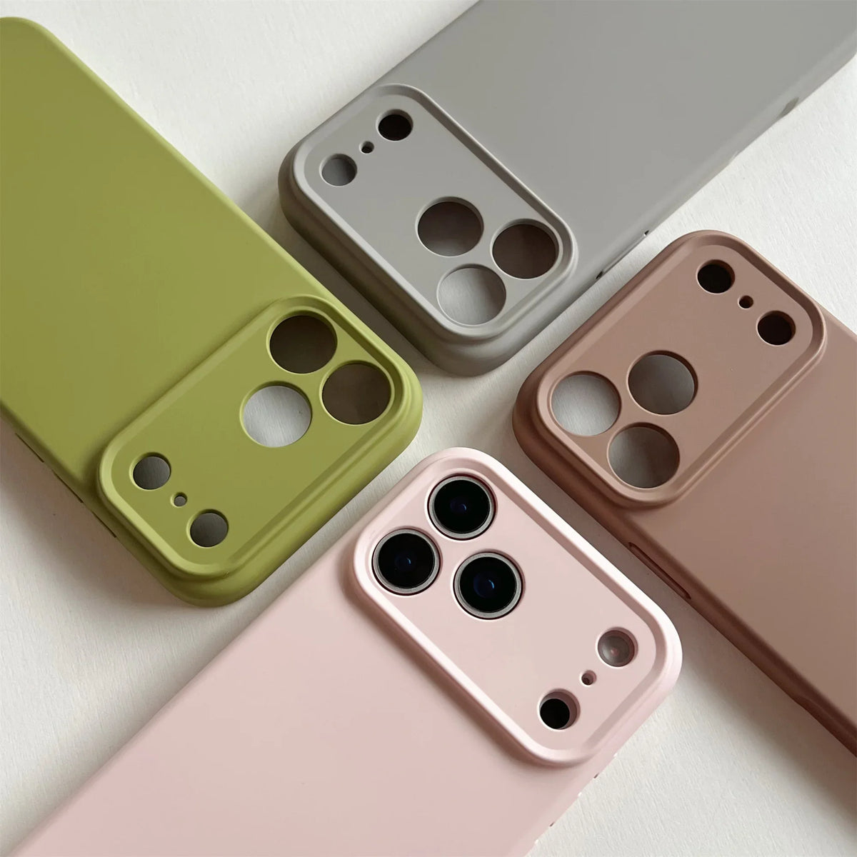 Silicone iPhone Case with Camera & Screen Protection for 14-17, Air, Pro, Max | Thomler