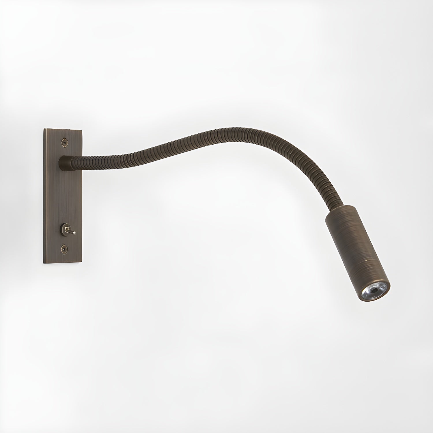 Wall Lamp Metal Flexible Gooseneck Integrated LED Black Bedroom Reading Task Light Modern Bedside Lighting | Thomler