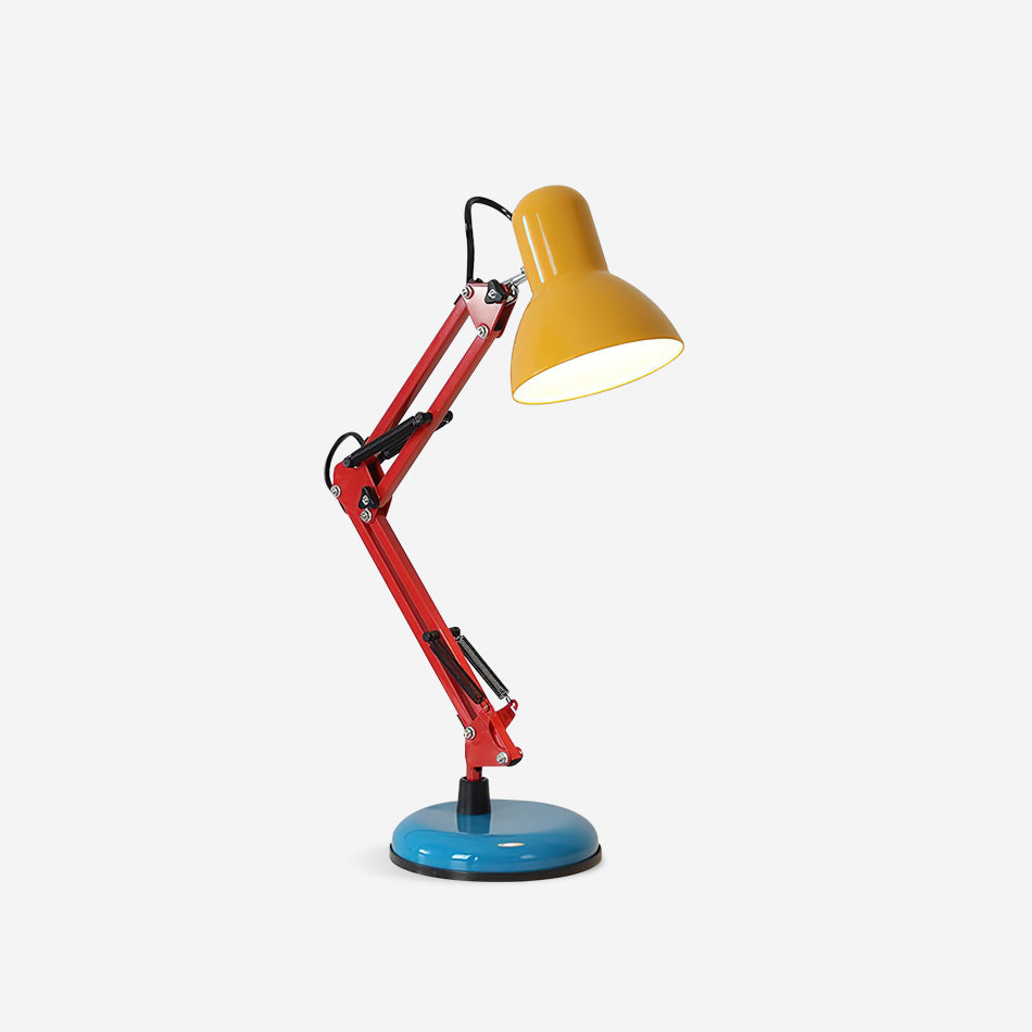 Table Lamp Metal 21.6 in Adjustable Blue Red Yellow Desk Lighting Indoor Use | Thomler