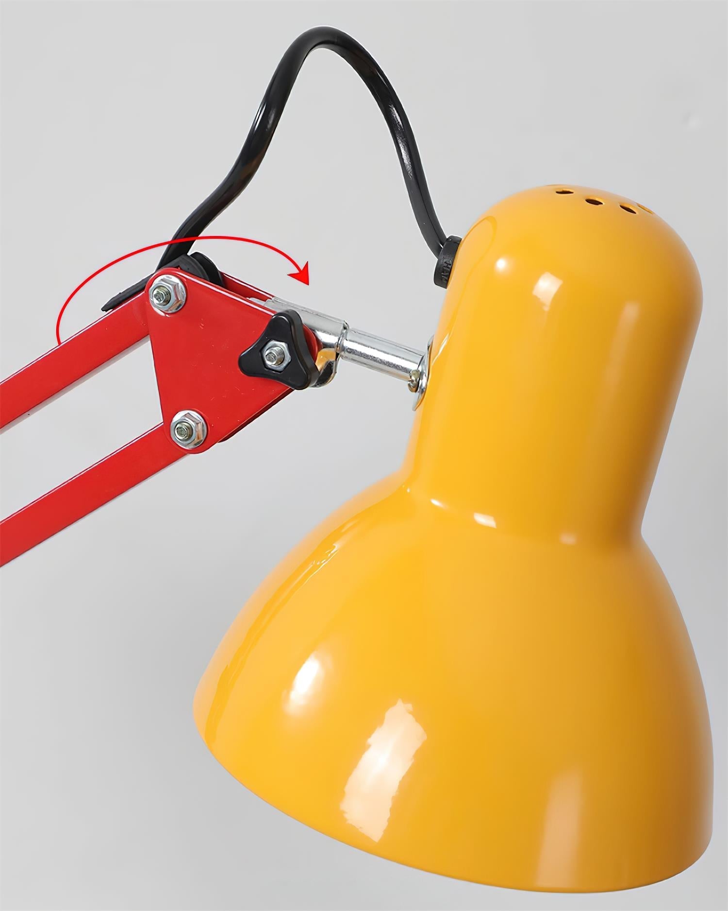 Table Lamp Metal 21.6 in Adjustable Blue Red Yellow Desk Lighting Indoor Use | Thomler