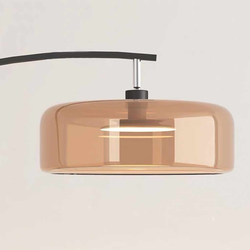 Floor Lamp Iron 70.9 in Adjustable LED 3 Light Colors Amber Smoky Grey Living Room Bedroom Study Lighting | Thomler