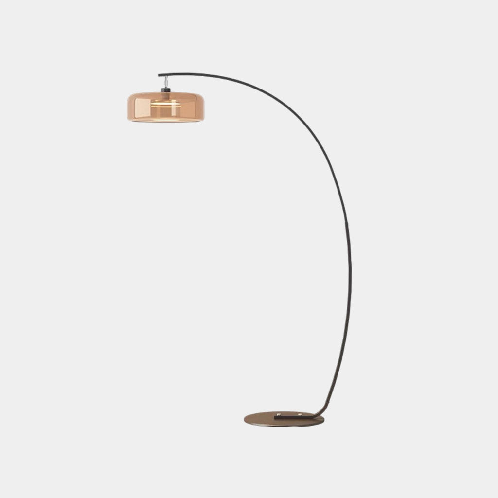 Floor Lamp Iron 70.9 in Adjustable LED 3 Light Colors Amber Smoky Grey Living Room Bedroom Study Lighting | Thomler