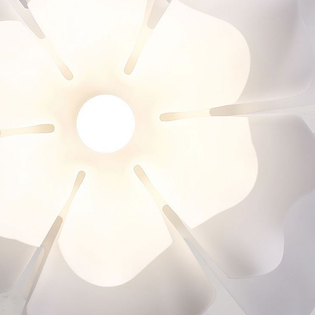 Chandelier Acrylic 19.7 in Modern Elegant Lotus Flower White Living Room Bedroom Dining Room Pendant Light Adjustable LED | Thomler