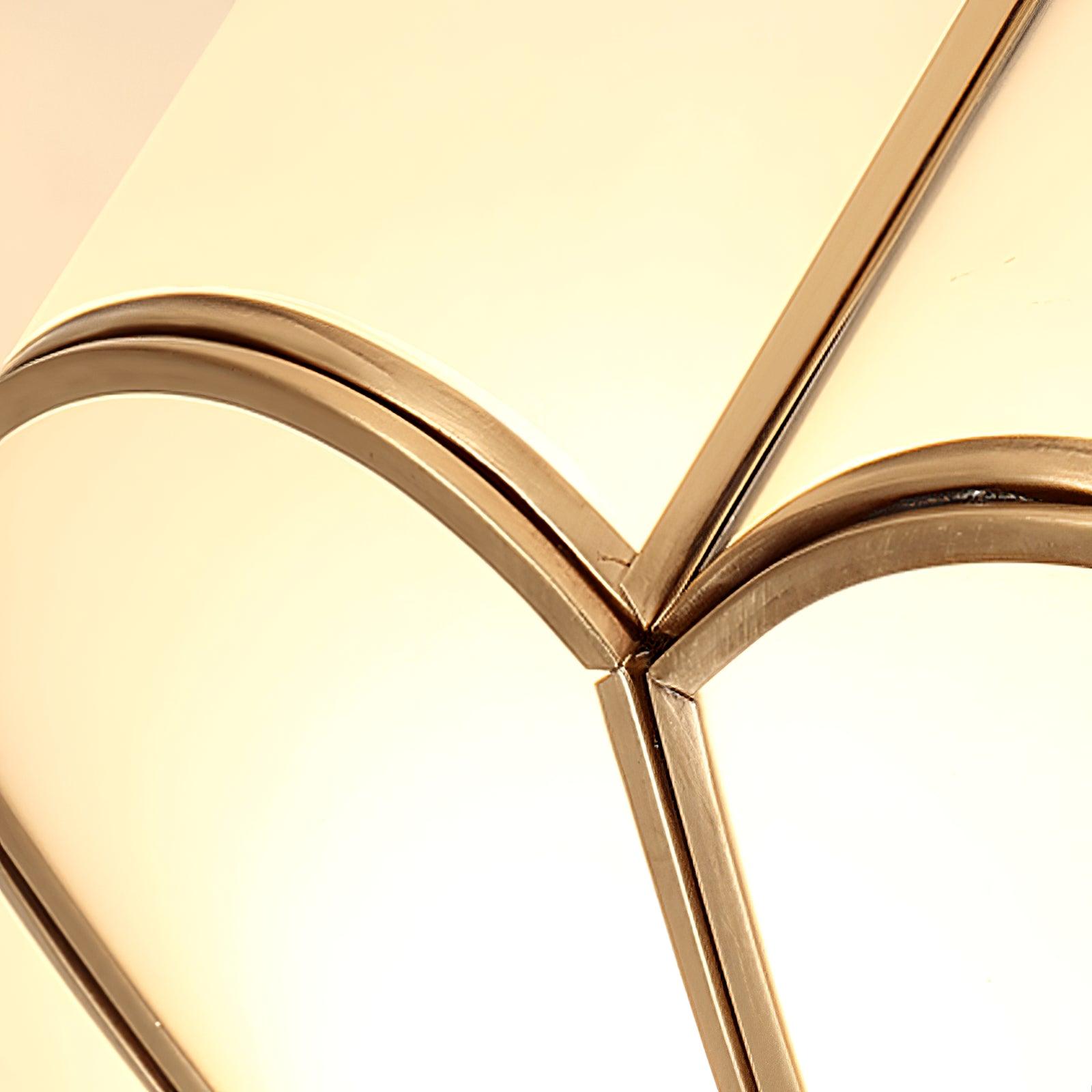 Flower Shape Glass Recessed Ceiling Light 17.7 in Brass Bedroom Study Balcony Indoor Lighting Decorative Fixture | Thomler