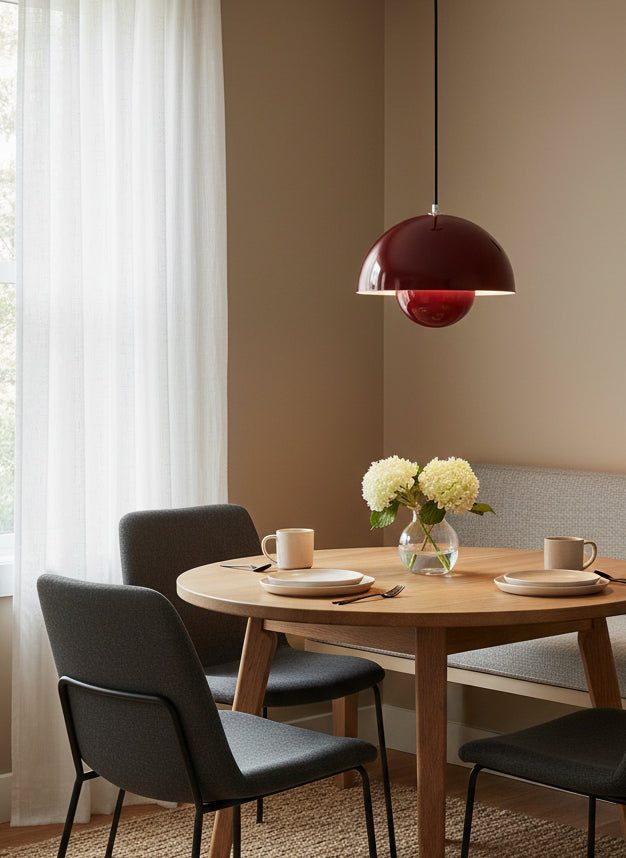 Pendant Light Aluminum 9.1 in 6.3 in Beige Gray Contemporary Dining Room Kitchen Island Hanging Ceiling Lamp Geometric Modern Lighting | Thomler