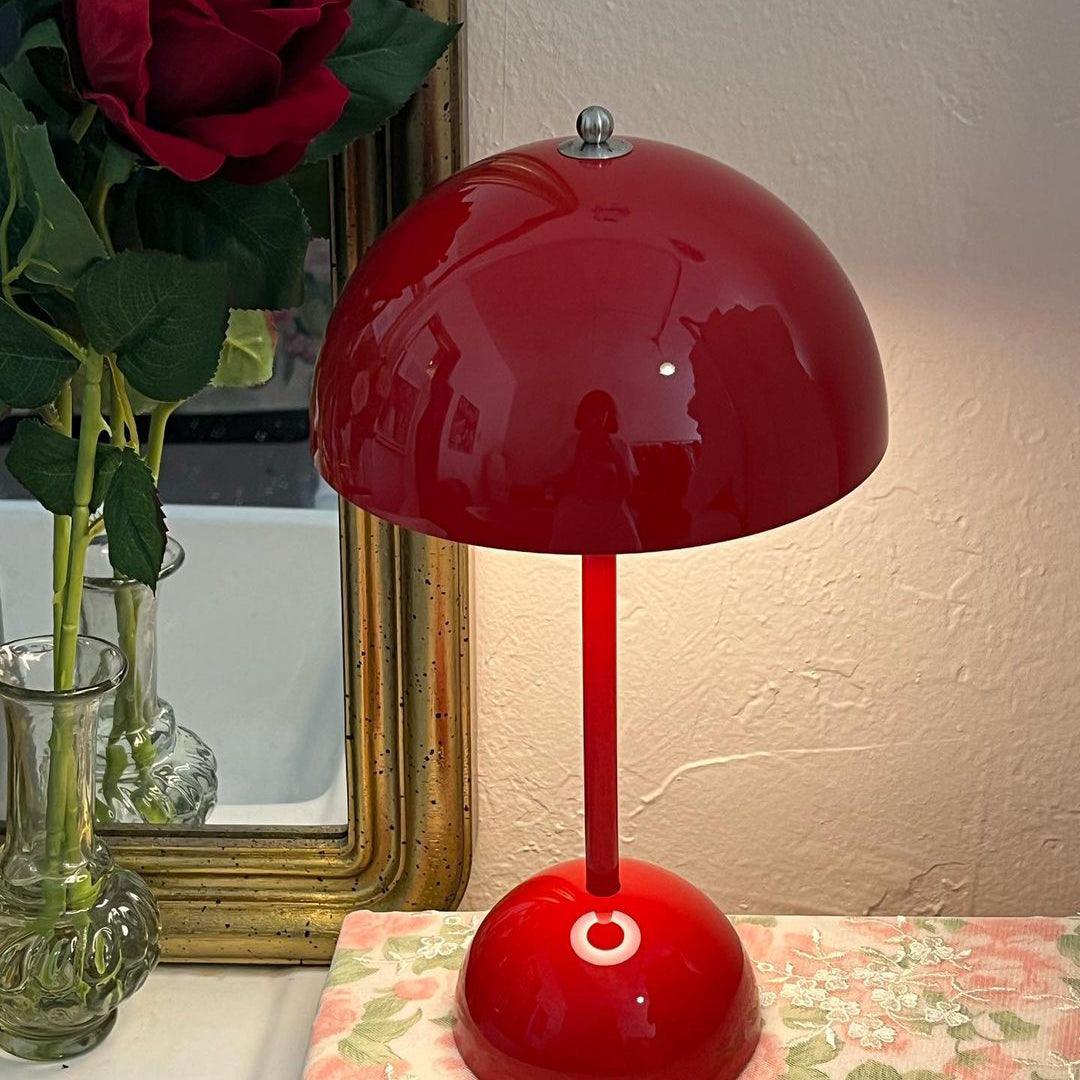 Desk Lamp Metal 6.3 in Rechargeable Tri-Color Small Table Light | Thomler