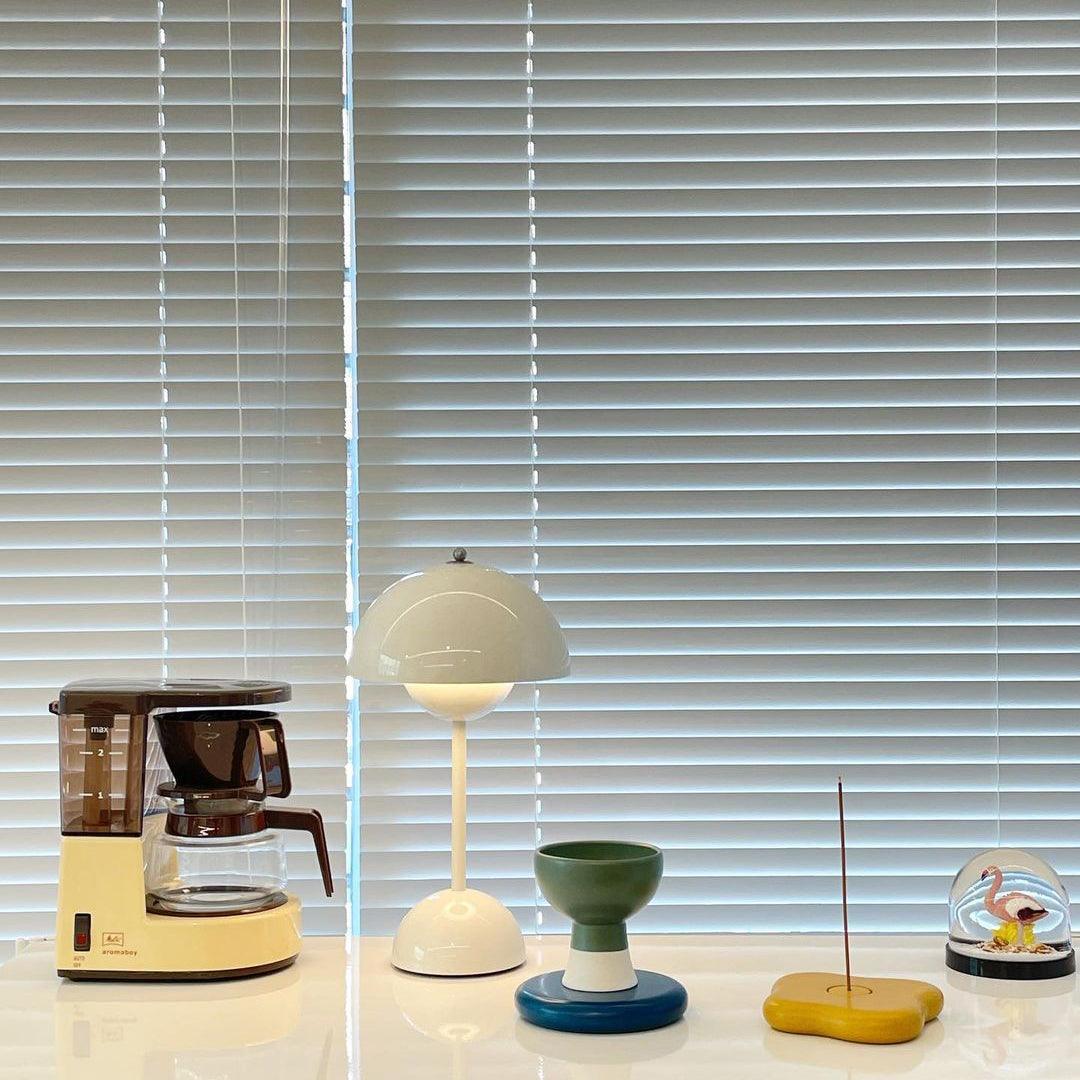 Desk Lamp Metal 6.3 in Rechargeable Tri-Color Small Table Light | Thomler
