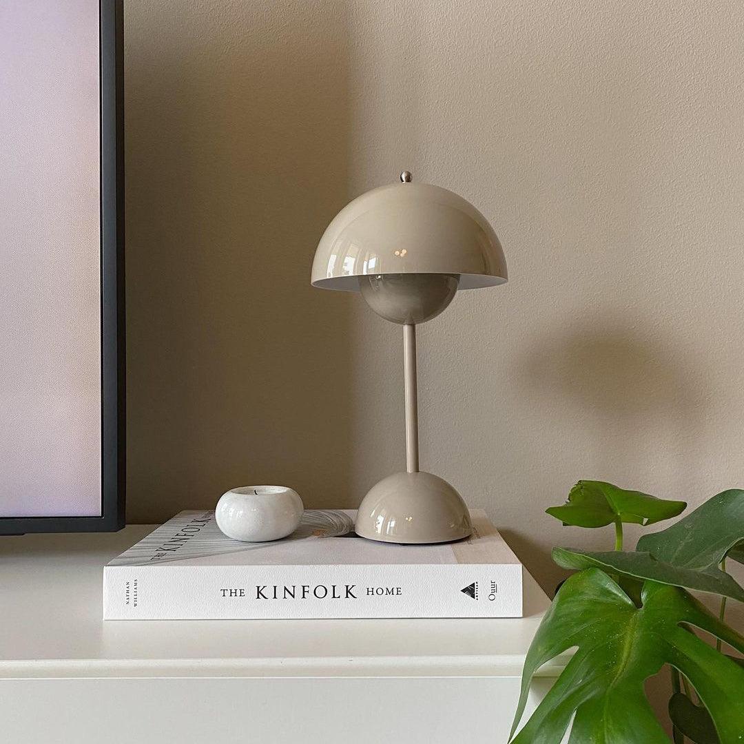 Desk Lamp Metal 6.3 in Rechargeable Tri-Color Small Table Light | Thomler