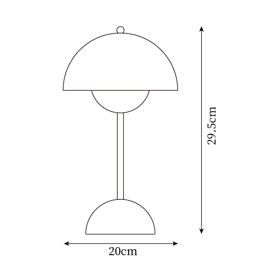 Desk Lamp Metal 6.3 in Rechargeable Tri-Color Small Table Light | Thomler