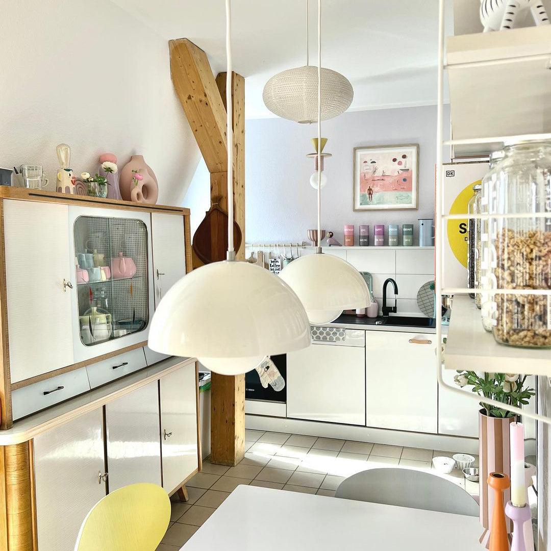 Pendant Light Aluminum 9.1 in Ceiling Lamp Matte Finish Dining Room Kitchen Hanging Light | Thomler