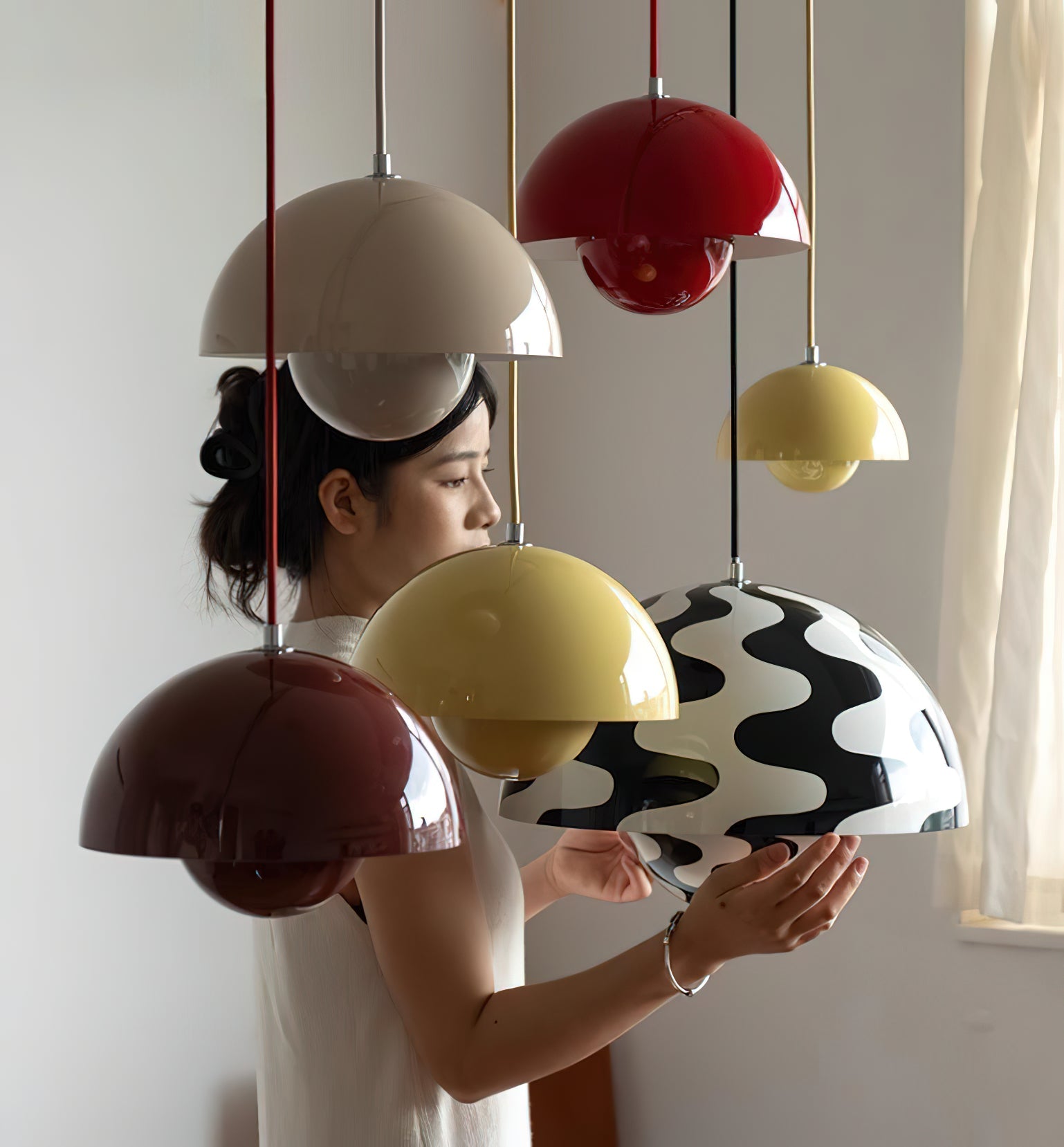 Pendant Light Aluminum 9.1 in Ceiling Lamp Matte Finish Dining Room Kitchen Hanging Light | Thomler