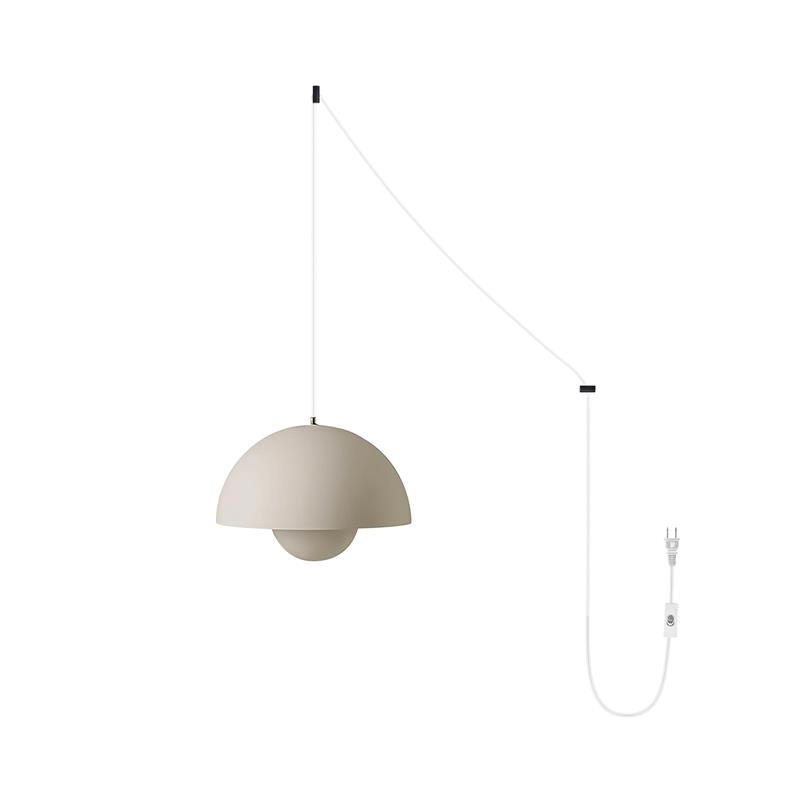 Pendant Light Aluminum 9.1 in 6.3 in Beige Gray Contemporary Dining Room Kitchen Island Hanging Ceiling Lamp Geometric Modern Lighting | Thomler