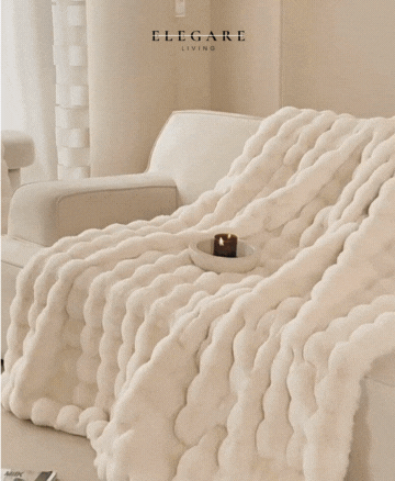 Plush Textured Throw Blanket for Couch & Bed – Oversized Soft Fleece Cover with Anti-Pilling Finish – Winter Warmth Layer for Living Room | Thomler