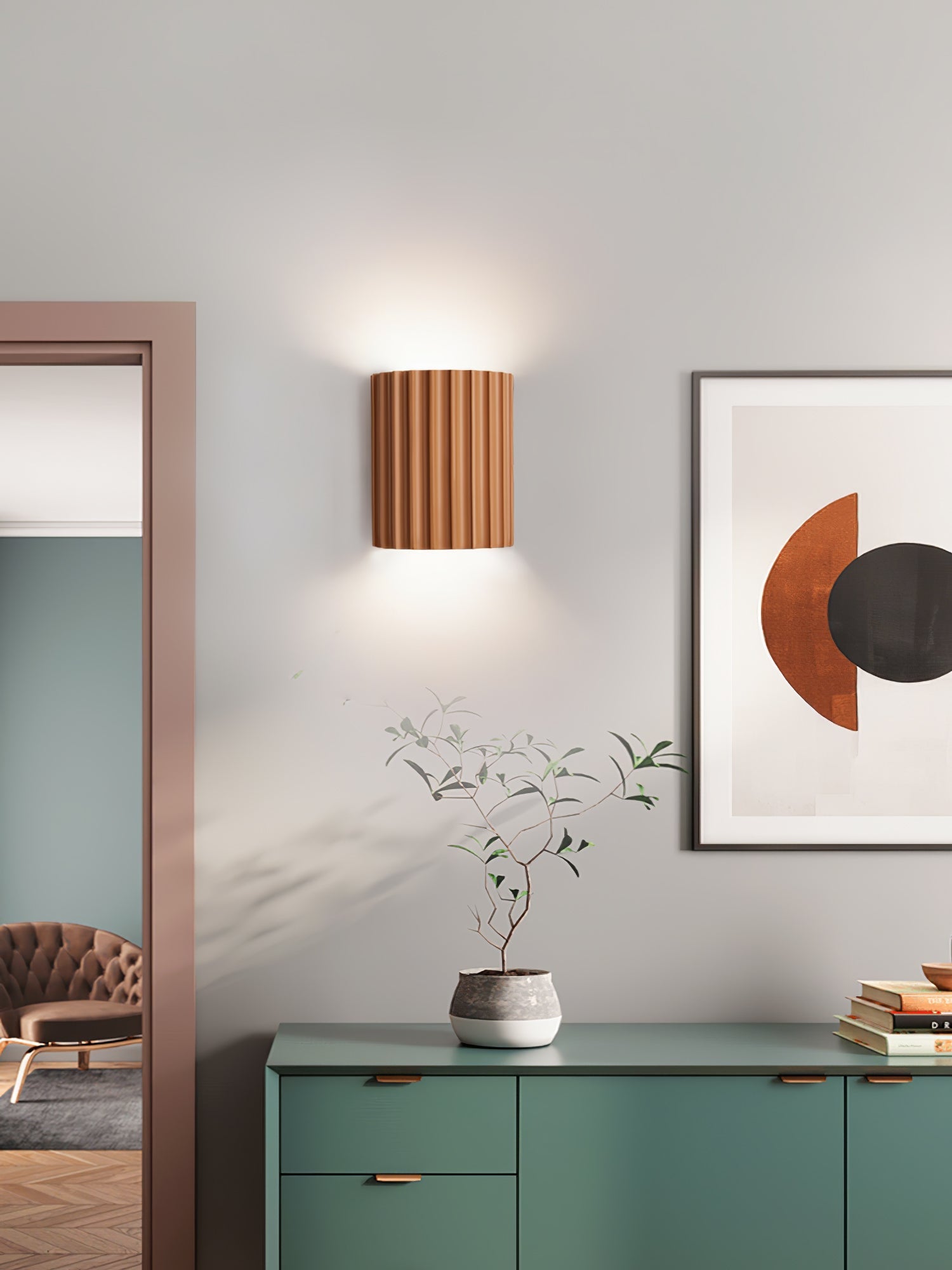 Wall Light Resin 6.5 in Up Down Modern Indoor Living Room Bedroom Hallway LED Fixture | Thomler