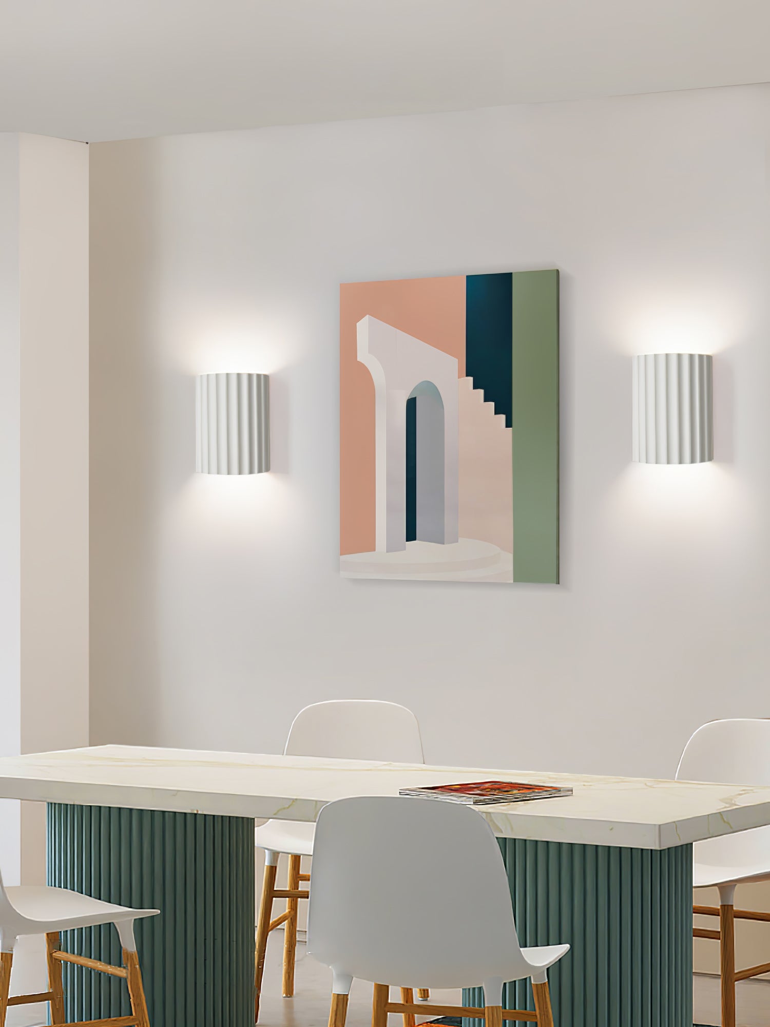 Wall Light Resin 6.5 in Up Down Modern Indoor Living Room Bedroom Hallway LED Fixture | Thomler