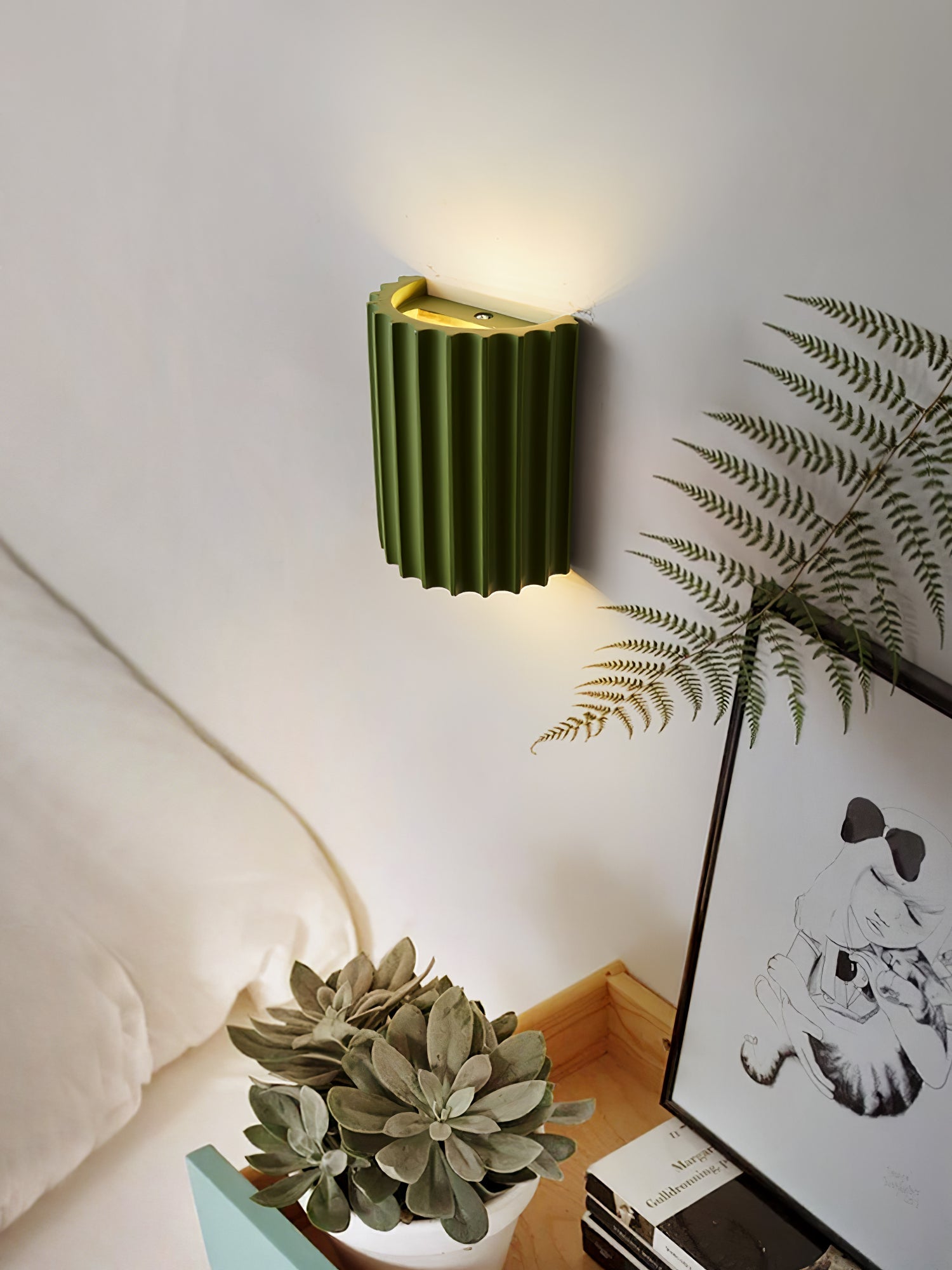 Wall Light Resin 6.5 in Up Down Modern Indoor Living Room Bedroom Hallway LED Fixture | Thomler