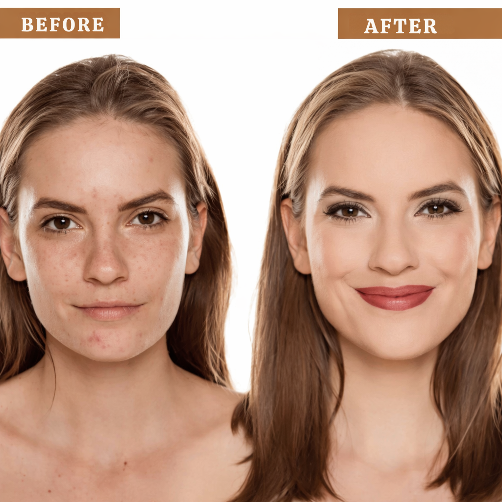 Color-Adapting Foundation Stick with Built-In Brush for Flawless Skin Tone Matching and Hydration | Cream Foundation Makeup | Travel-Friendl | Thomler