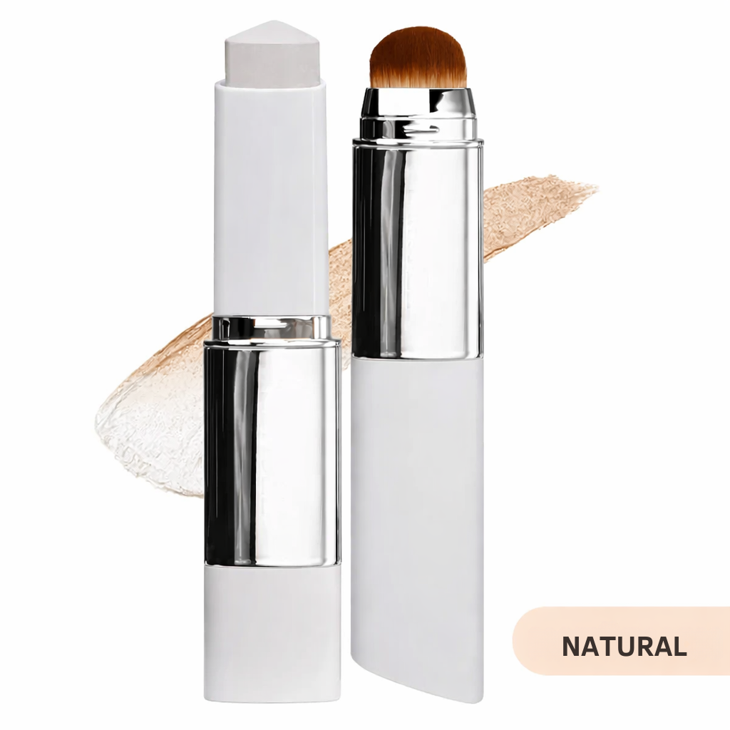 Color-Adapting Foundation Stick with Built-In Brush for Flawless Skin Tone Matching and Hydration | Cream Foundation Makeup | Travel-Friendl | Thomler