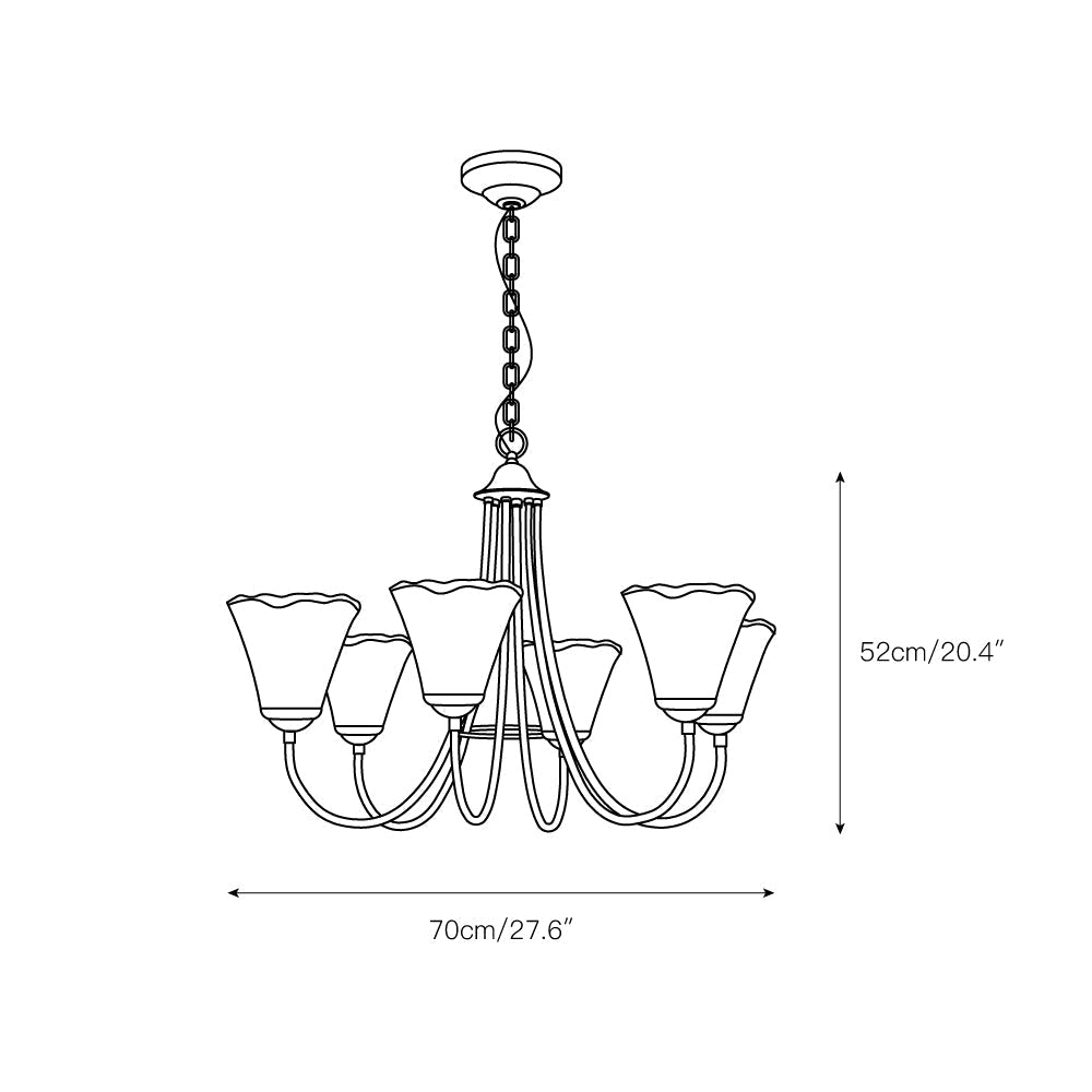 Amber Glass Globe Chandelier with Dark Brass Accents – Multi-Arm Ceiling Light for Dining Room, Living Room & Entryway | Thomler