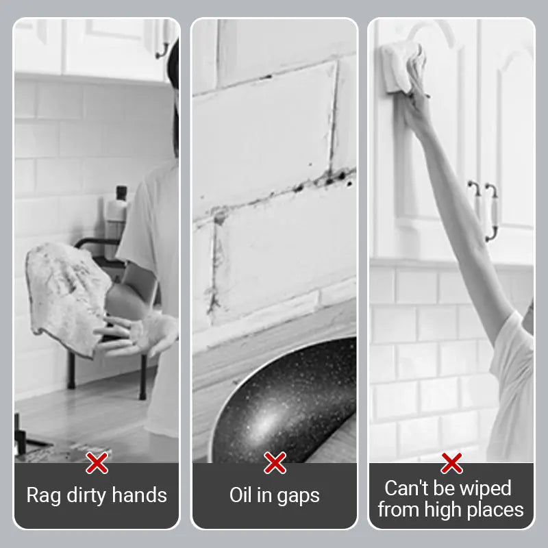 Cleaning Mop Plastic Metal 71.0 cm Lilac Hands Free Floor Cleaning Wet Wipe Cleaner For Kitchen Bathroom Countertops | Thomler