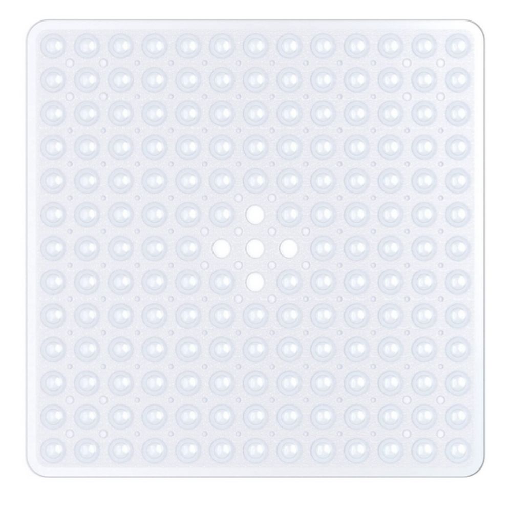 Anti-Slip Shower Mat with Suction Cups – Square PVC Tub Floor Protector for Kids, Seniors & Modern Bathrooms | Thomler