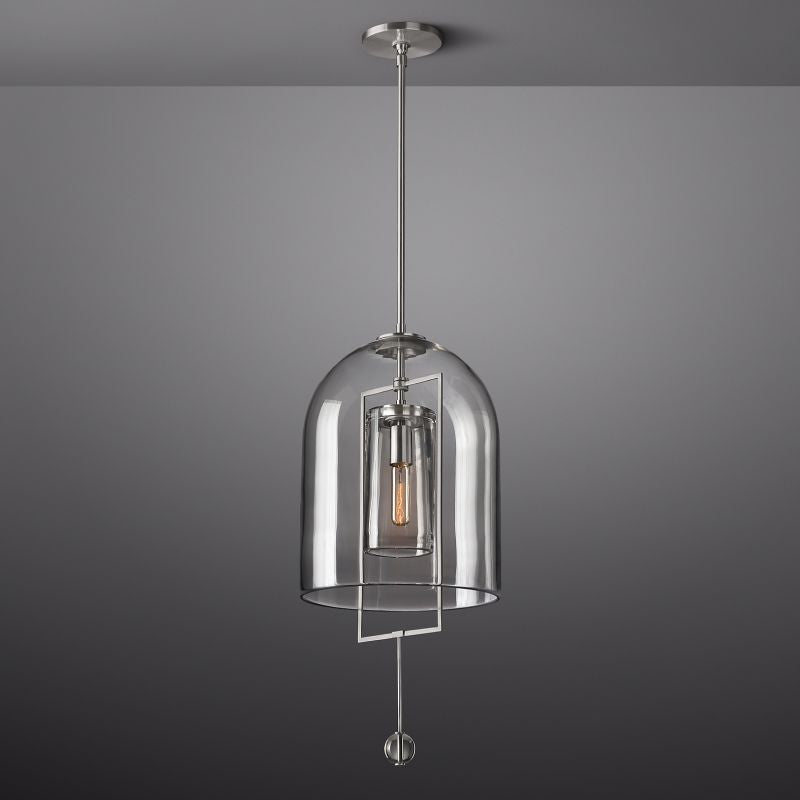 Modern Glass Globe Pendant Light with Adjustable Height – Brass, Bronze & Nickel Finish Options for Dining Room, Kitchen Island & Entryway | Thomler