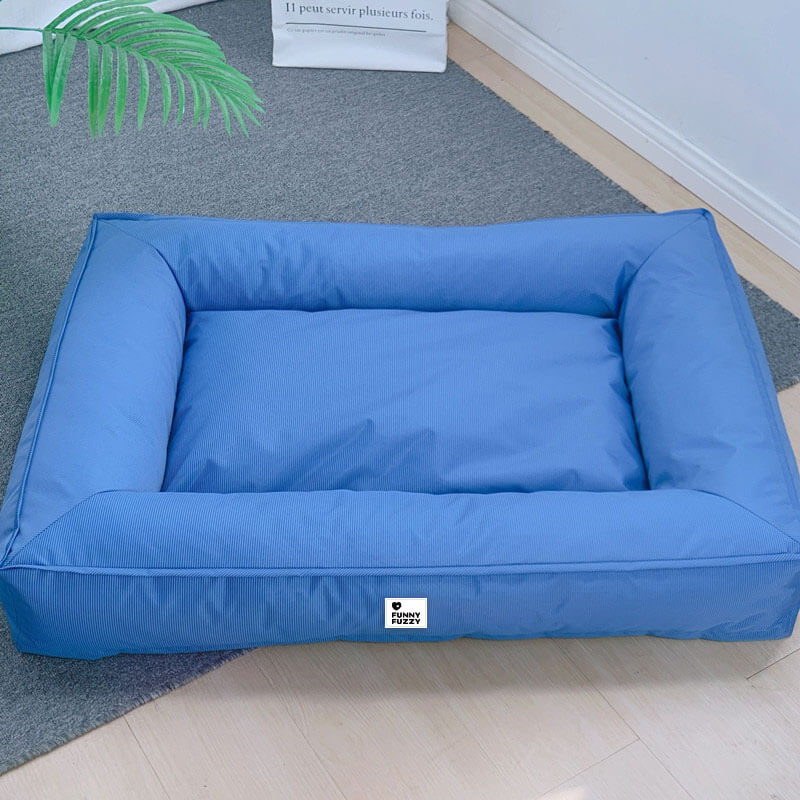 Raised-Edge Bolster Dog Bed with Joint-Relief Foam & Liquid-Proof Cover for Large Breeds | Thomler