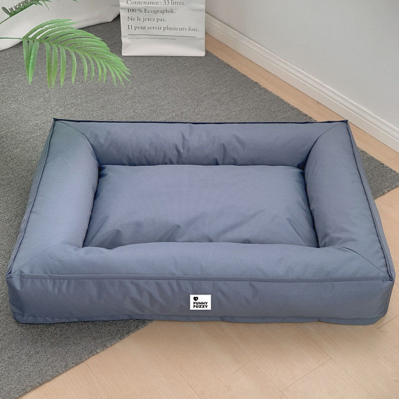 Raised-Edge Bolster Dog Bed with Joint-Relief Foam & Liquid-Proof Cover for Large Breeds | Thomler