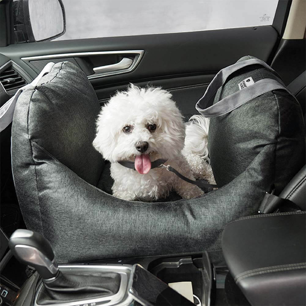 Portable Pet Carrier Booster Seat with Safety Harness and Washable Cover for Small Dogs | Thomler