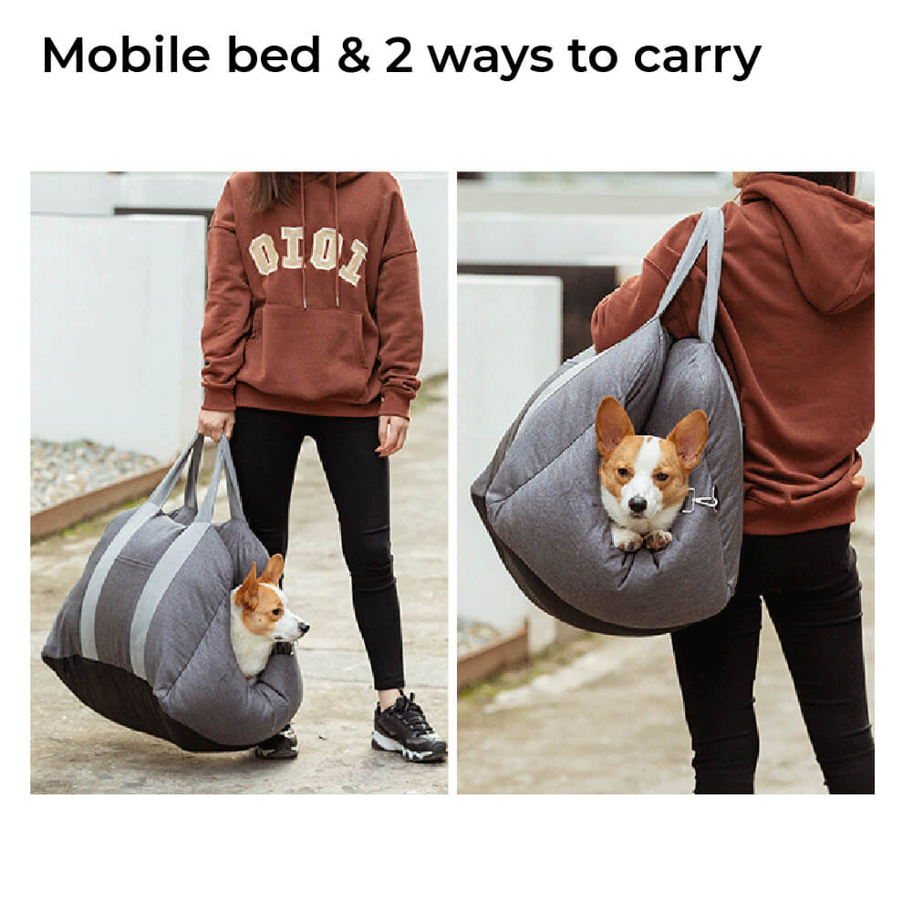 Portable Pet Carrier Booster Seat with Safety Harness and Washable Cover for Small Dogs | Thomler